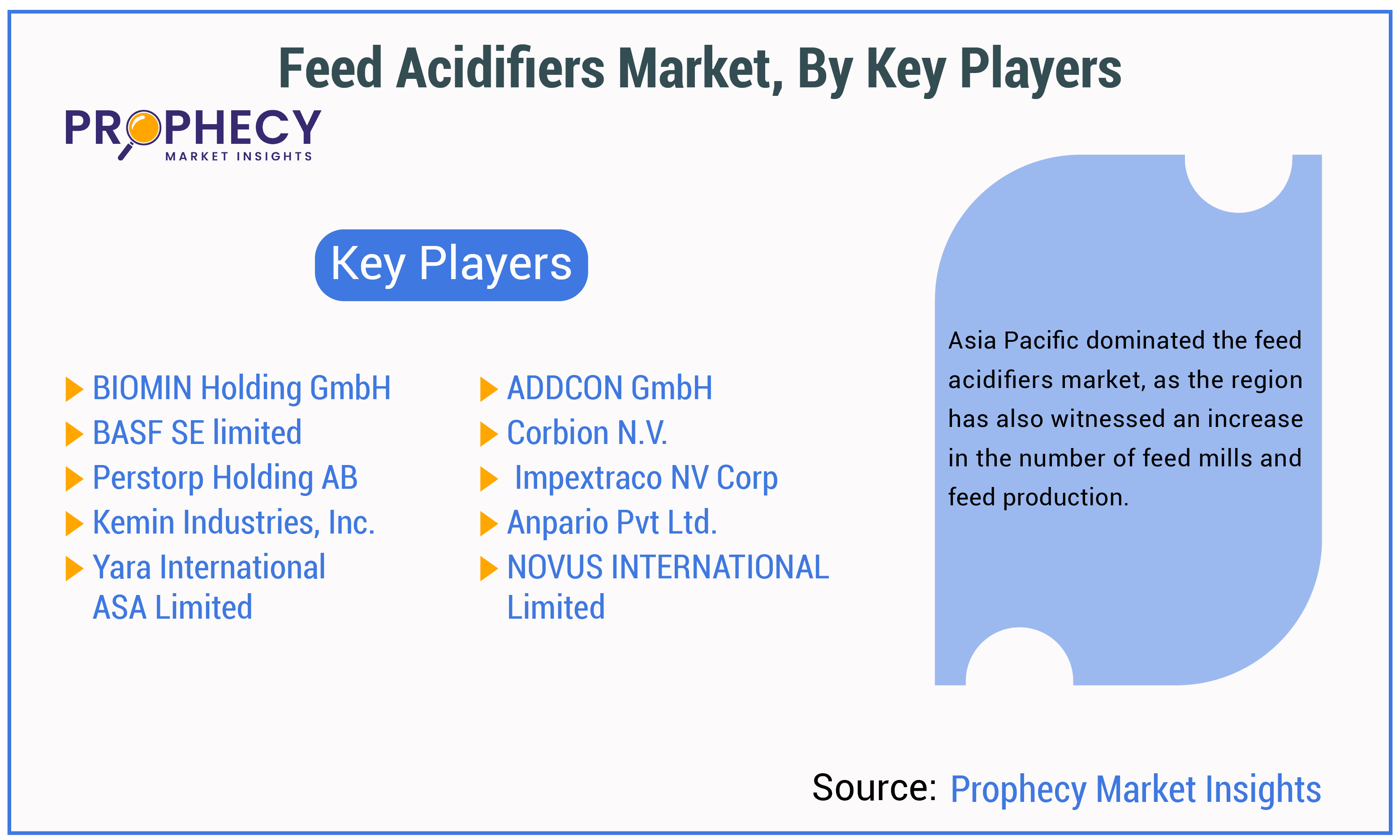 Feed Acidifiers Market By Key Players Insights Forecast Period 2029 Feed Acidifiers Market By Key Players Insights Forecast Period 2029
